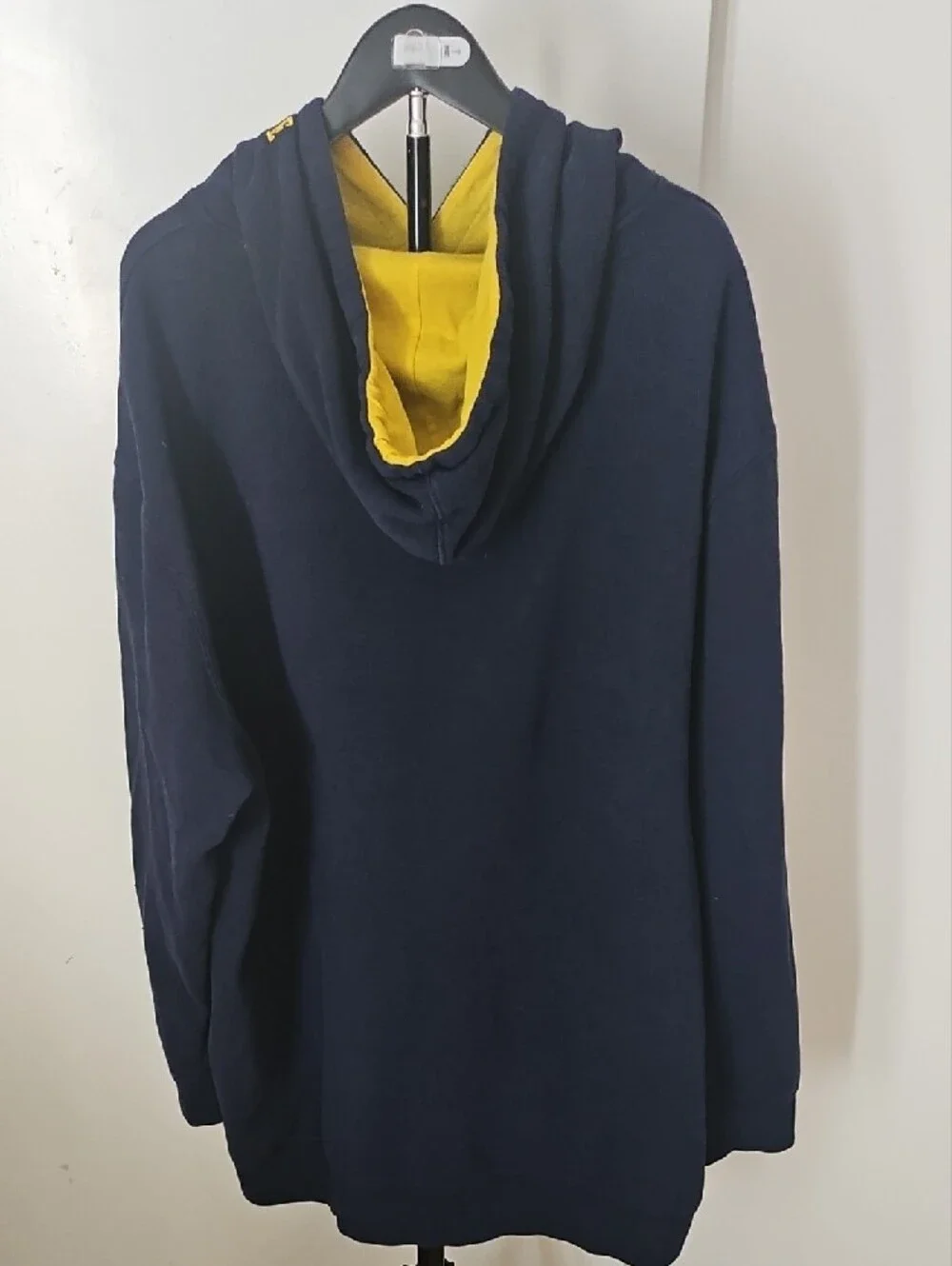 Colosseum Navy and Yellow Michigan Pullover Crewneck Hoodie